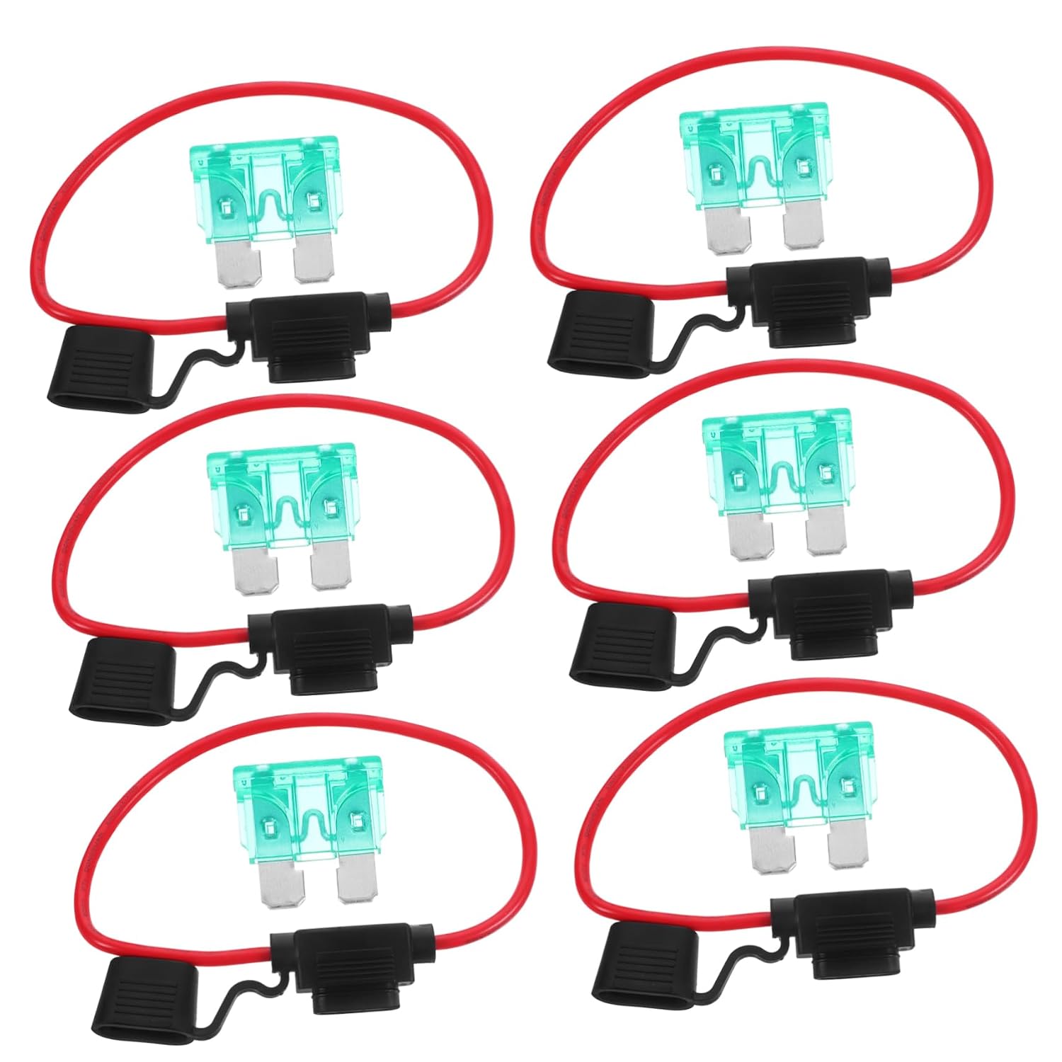 MAGICLULU 6pcs Automotive Fuse Holder with Insert Replacement for Vehicles Distribution Block for Secure Electrical System