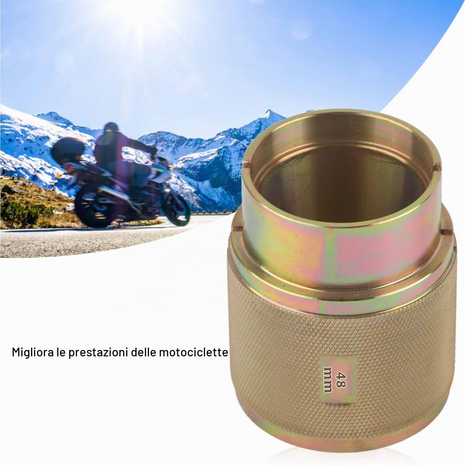 Strumento Driver Guarnizione Forcella, Strumento Driver Guarnizione Olio Forcella Moto Acciaio Al Carbonio Universale per Forcelle Rovesciate Convenzionali (48 mm)
