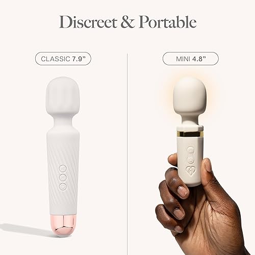 Miniatura 61 de Ava Vibrador de varita sexual [vibrador estimulador de clítoris] Vibrador para mujer Juguete sexual Regalos para mujeres 20 patrones y 8 Beige