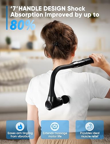 Miniatura 3 de Pistola de masaje de tejido profundo  Masajeador de espalda para aliviar el dolor de tejido profundo con mango extendido, masajeador de percusión de