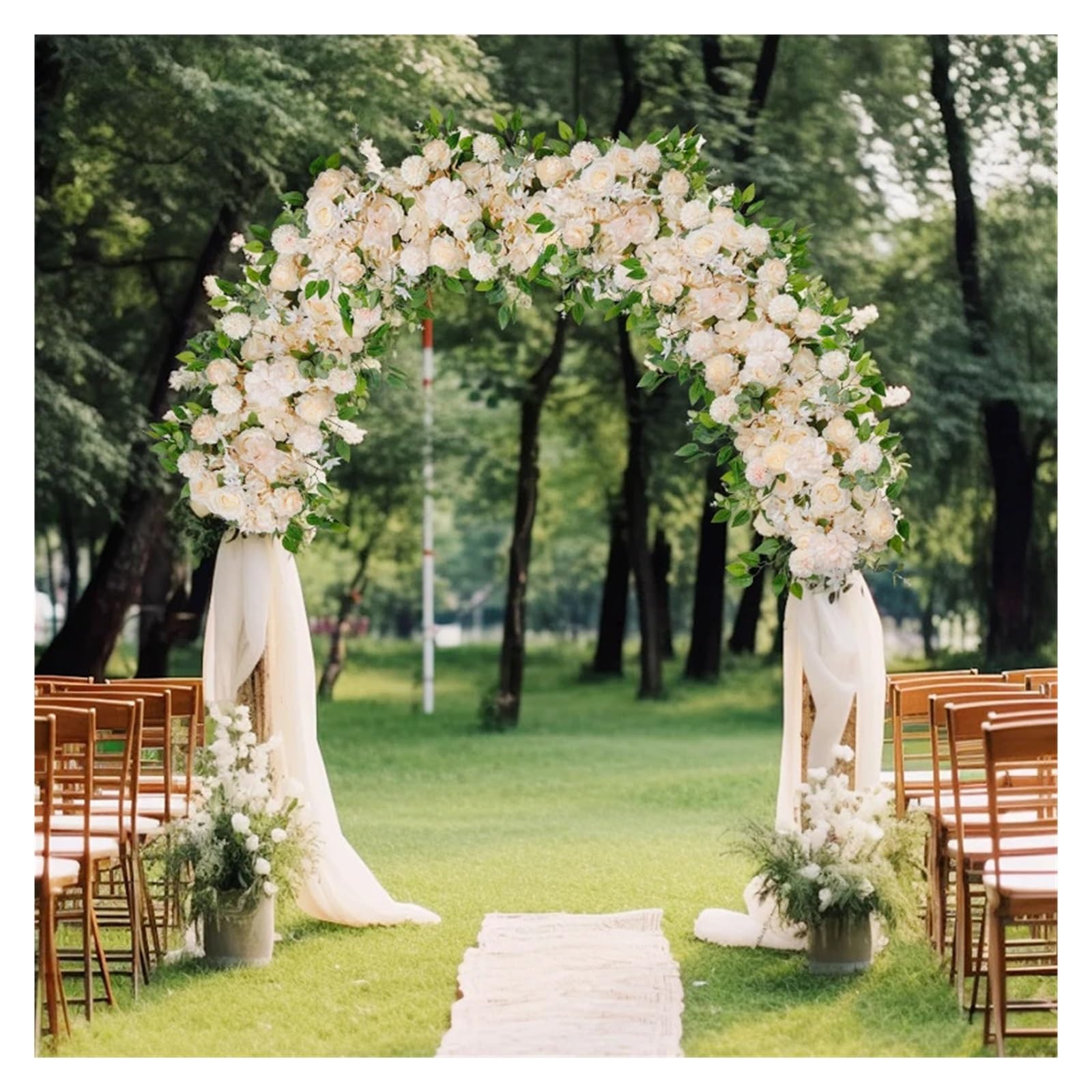 100 cm Ślubna dekoracja ścienna z kwiatów, materiały, jedwabne piwonie, róża, sztuczny kwiat, rzędu, śr perfection(Pink)