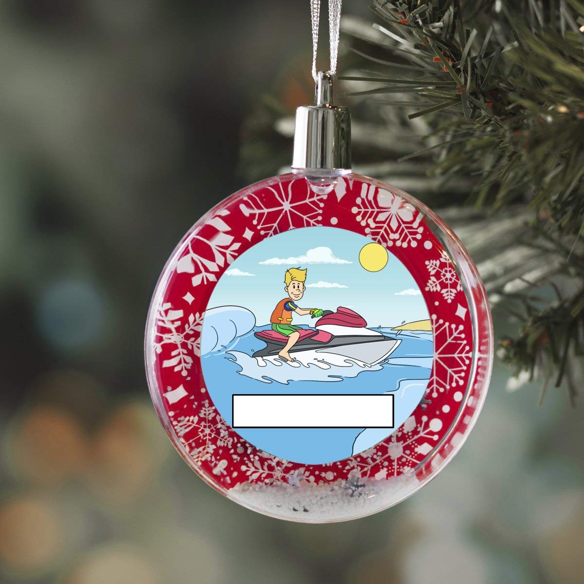 PrintedPerfection.com Personalized StoryLine Cartoon Caricature Snow Globe Christmas Ornament: Funeral Home Director - Female