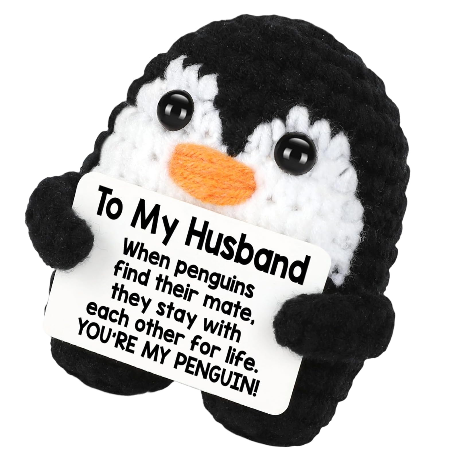 ordinarYone Handmade Crochet Penguins Doll With Card For Car Hanging Decoration Perfect For Special Occasions Birthdays Christmas