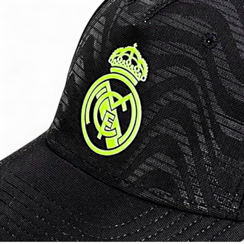 Real Madrid Gorra Infantil Negro/Lima Unisex