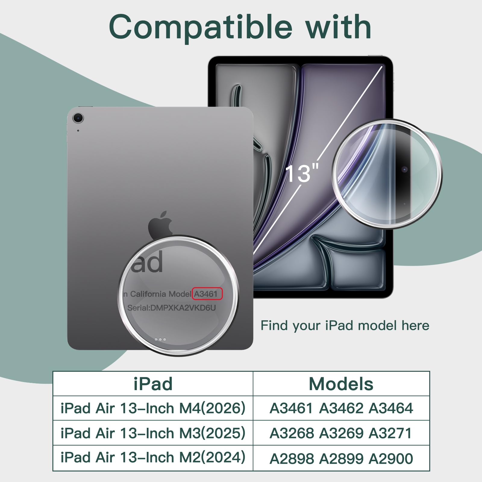 JETech Privacy Pellicola Protettiva per iPad Air 13 Pollici M4/M3/M2 (2026/2025/2024) Vetro Temperato Anti-Spy, 1 Pacco