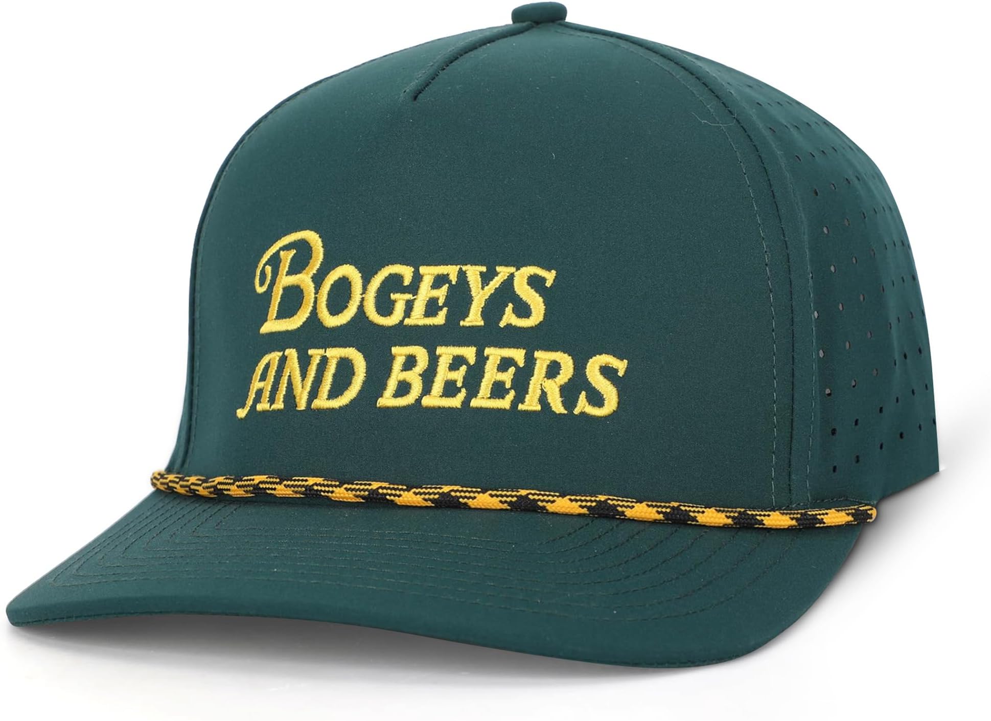 Bogeys and Beers Cooling Performance Golf Hat | Adjustable and Breathable | Funny Golf Hat Green