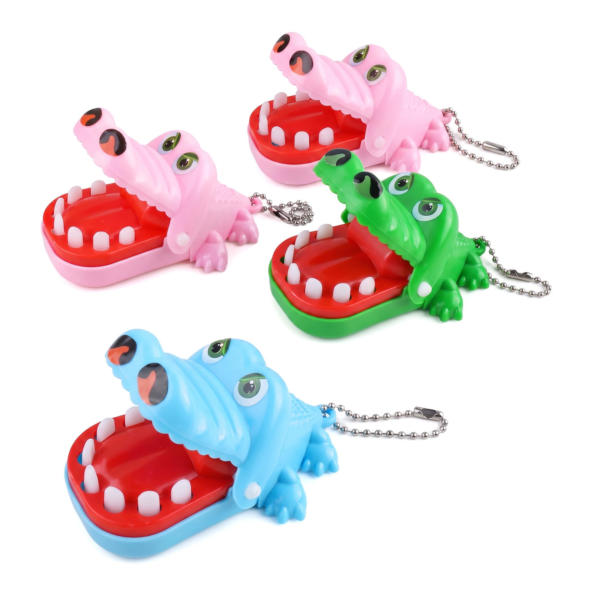 4Pcs Crocodile Game — Fun Biting Finger Dentist Toy for Family Party