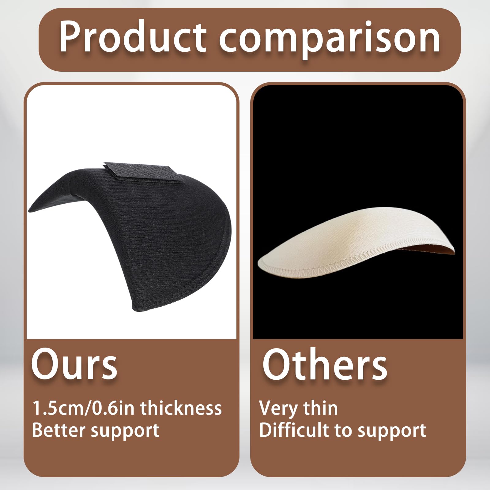 Lot De 4 Paires De Coussinets D'épaule Intégrés En éponge Respirante