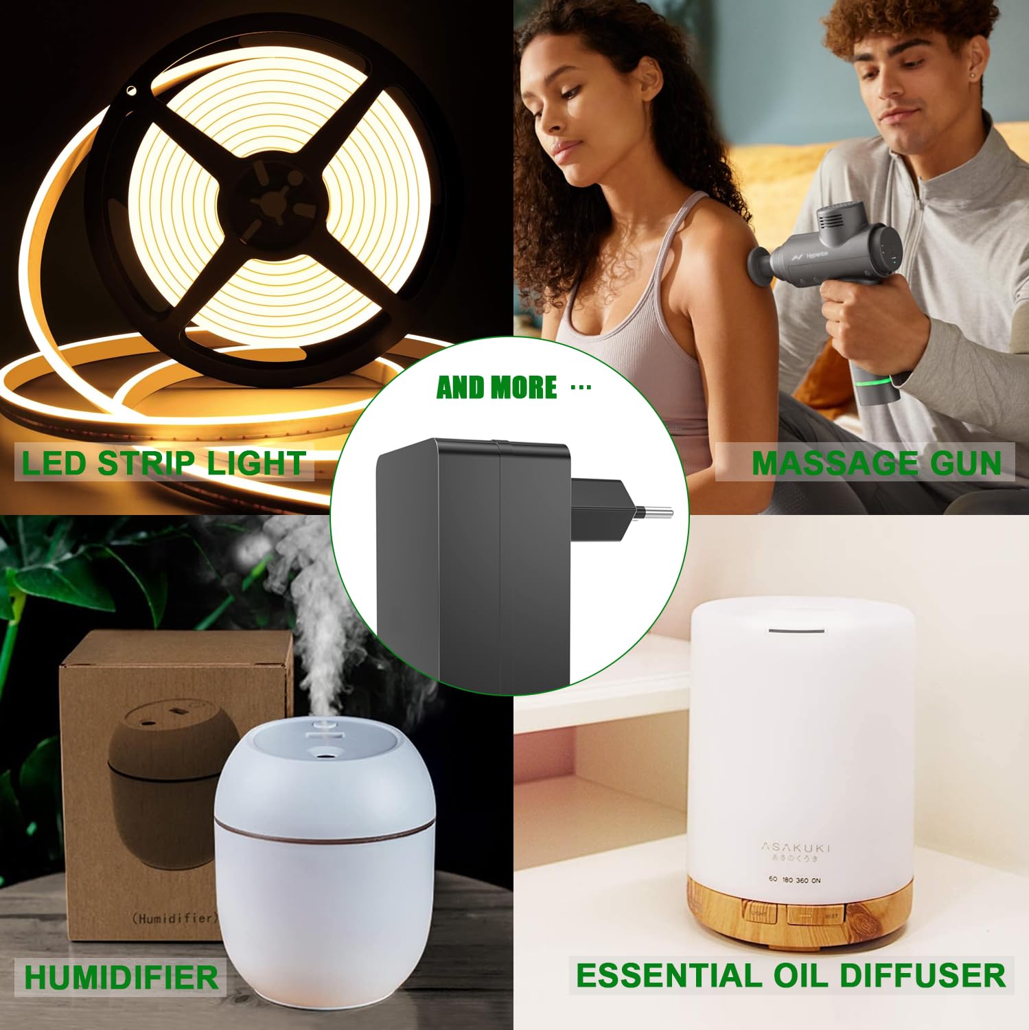 24V 1,5A Netzteil Adapter, 100~240V AC zu DC 24Volt 1,5 Ampere Konverter 24VDC 1500mA 1000mA 800mA 600mA 400mA 200mA Adapter für LED-Streifenlicht, CCTV-Kamera