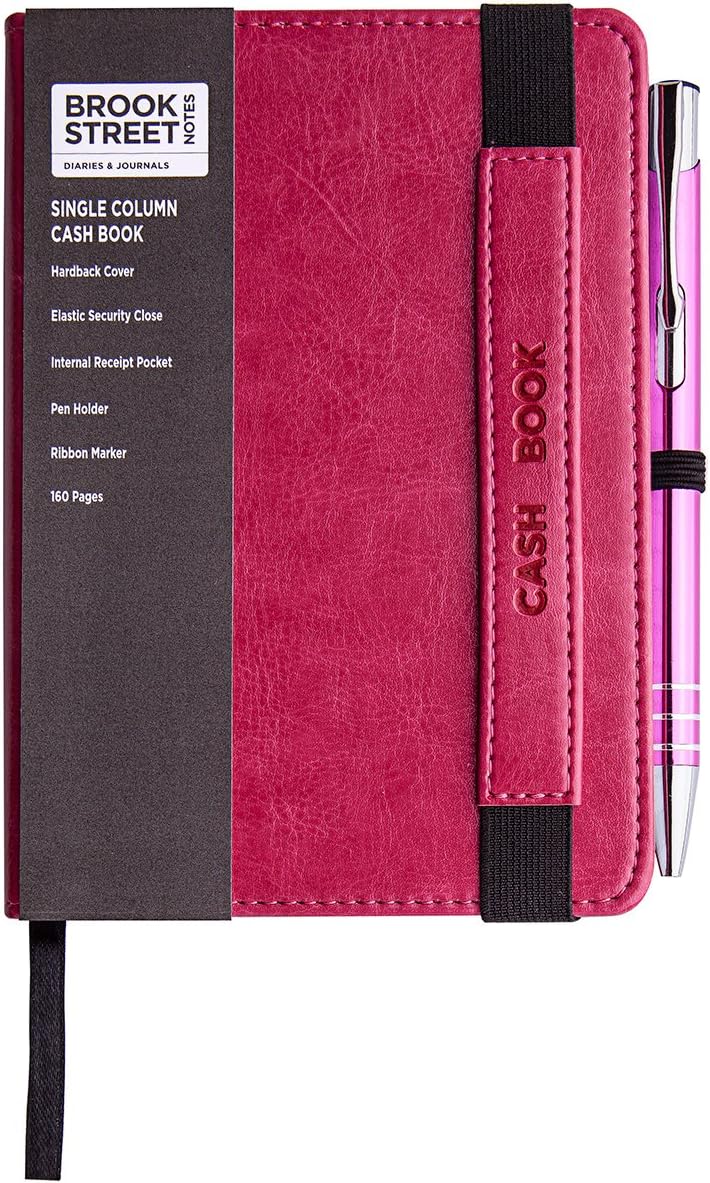 Cash Book A6 - Single Column (Pink)