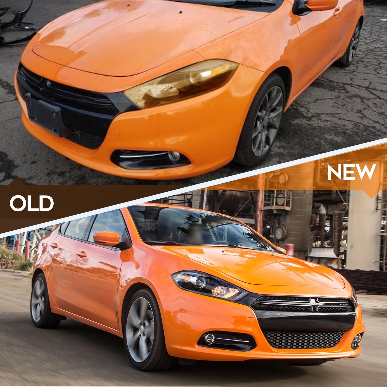 Headlight Assembly Fit with 2013-2016 for Dodge Dart Black Housing Amber Corner Left Side 68085141AL CH2502240