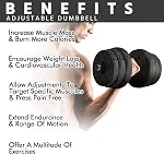 Yaheetech Adjustable Dumbbells Weight Set 33LB/44LB/55LB/66LB Dumbbell Weights Exercise & Fitness Equipment w/ 4 Spinlock Collars for Women & Men Gym Home Strength Bodybuilding Training
