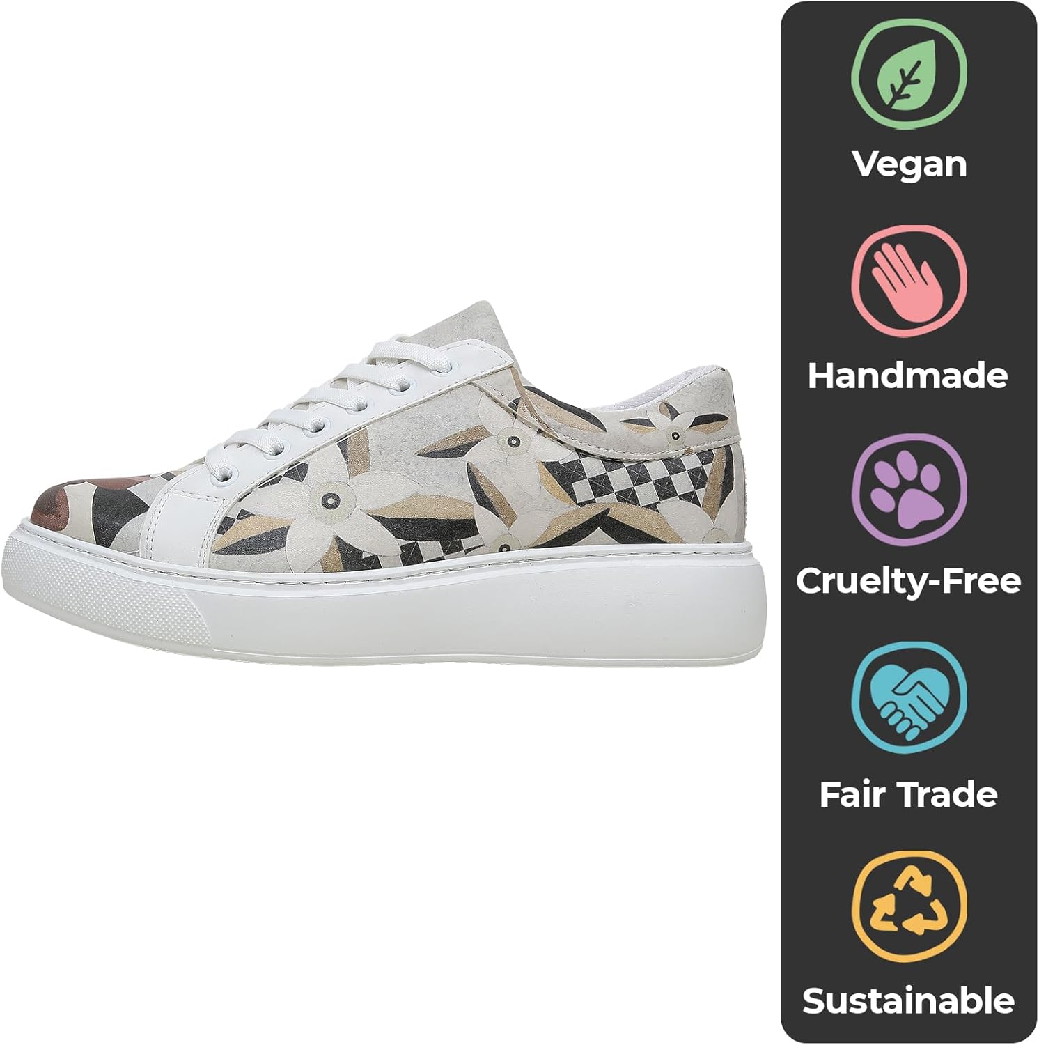 DOGO Wedge Platform Sneakers for Women - Handmade Vegan Leather, Unique Chunky Sneakers - Image 4