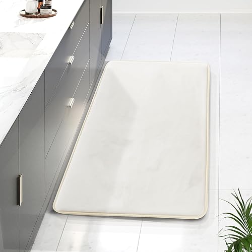 Miniatura 66 de Clara Clark - Tapetes para baño de espuma viscoelástica, terciopelo y felpa ultra suave, antideslizantes, lavables a máquina y de secado rápido,