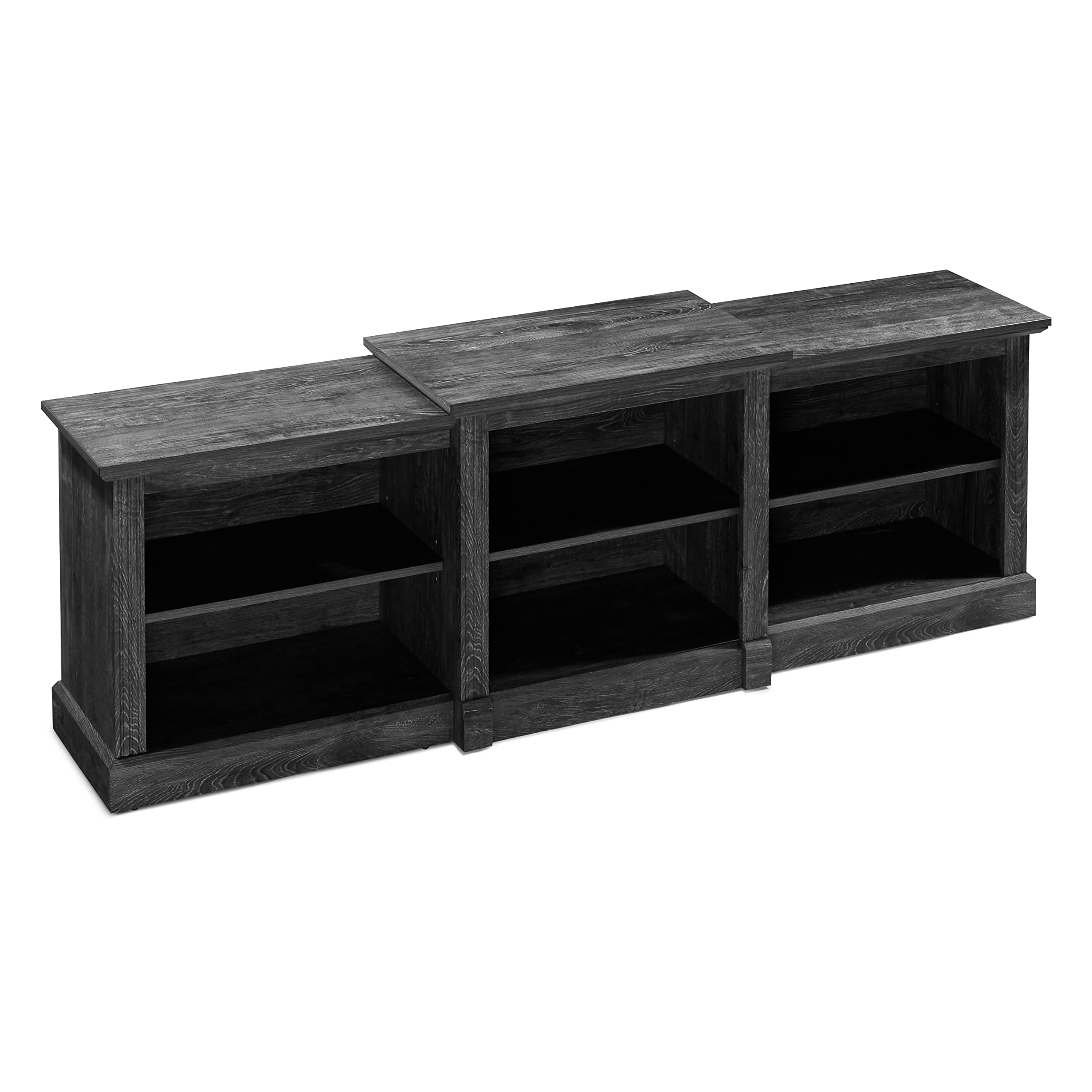 ROCKPOINT 70inch Classical TV Stand Storage Media Console Entertainment Center for TVs up to 80,Rustic Black