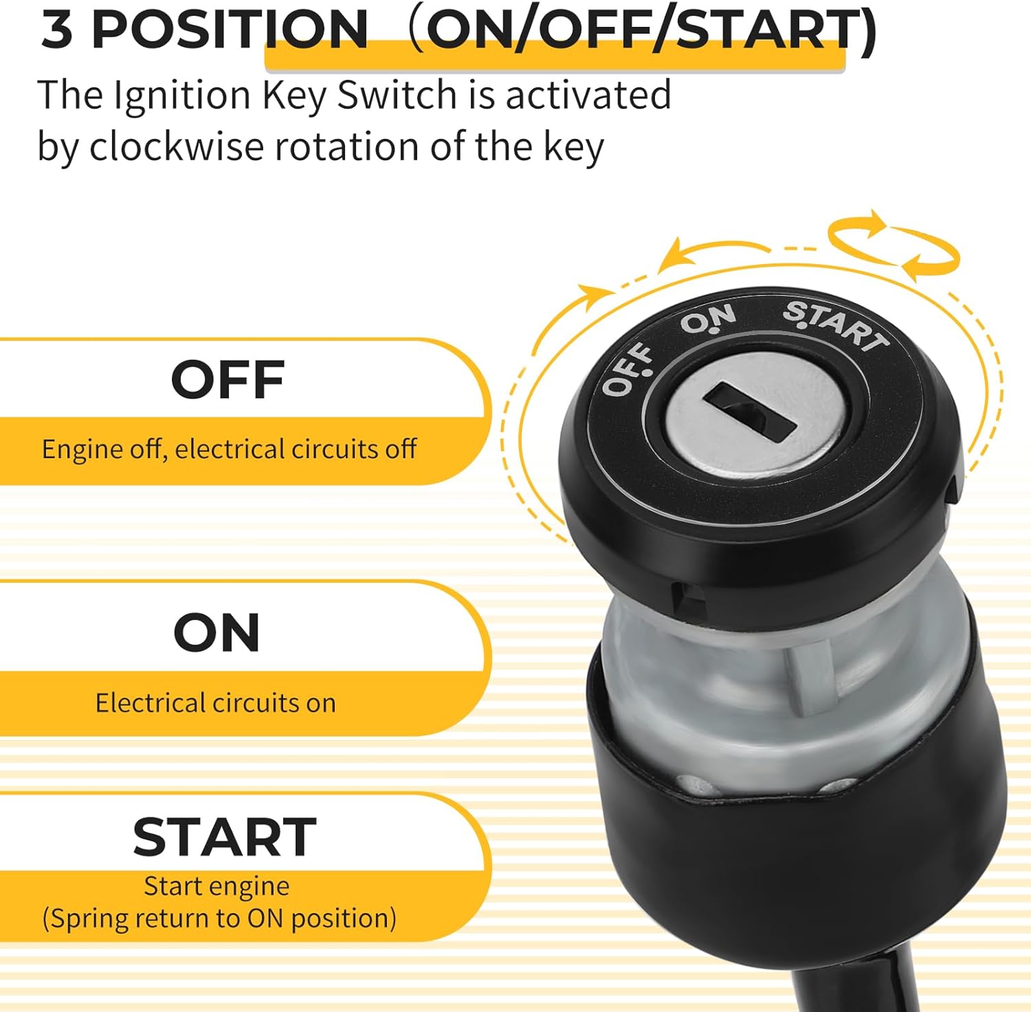M MATI Ignition Key Switch for Polaris RZR 170 2009-2014 0454336