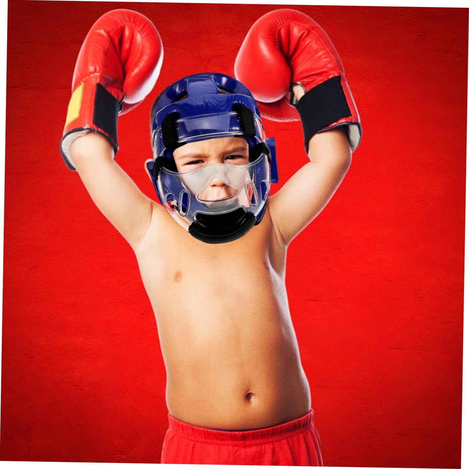Toyvian Casco de Taekwondo Infantil Azul para Competición y Artes Marciales