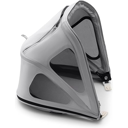 Bugaboo Bee Breezy Sun Canopy Stroller Accessory with UPF 50+ Sun Protection and Ventilation Panels, Misty Grey
