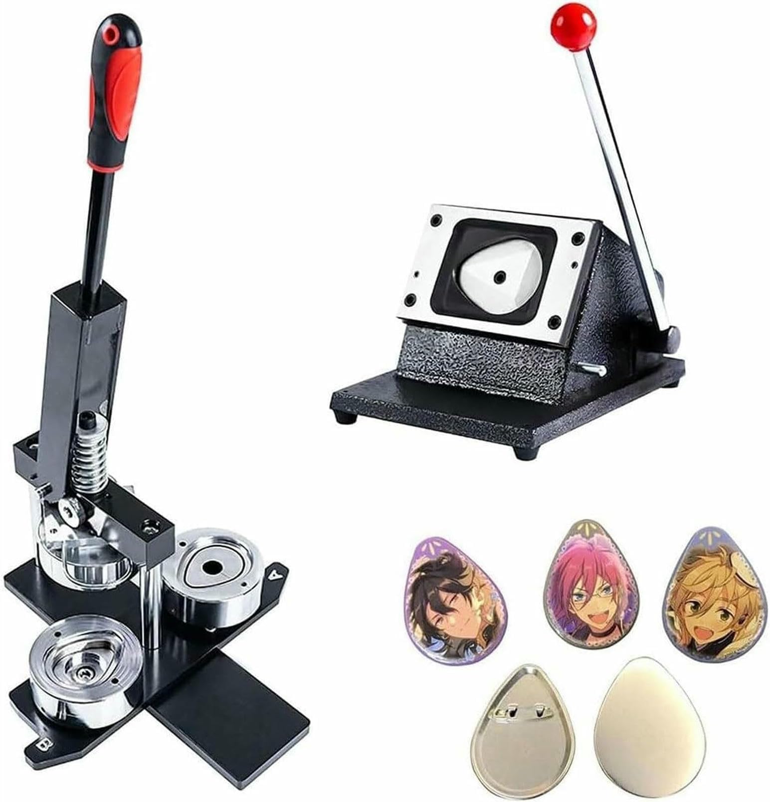 JKJZSALJ Fridge Magnet Machine Badge Maker Machine Button Maker Machine,Diy Pin Maker Kit With Graphic Punch Die Cutter And 100Pcs Components,Fridge Photo Magnet Machine Fo,Triangle,Teardrop