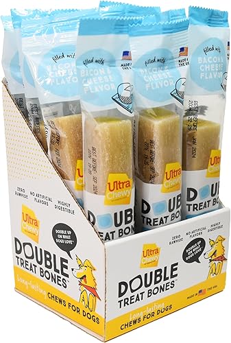 Miniatura 16 de Ultra Chewy Huesos de Doble Golosina: Golosinas para Perros de Larga Duración Fabricadas en Estados Unidos para Razas Grandes y Pequeñas, Altamente