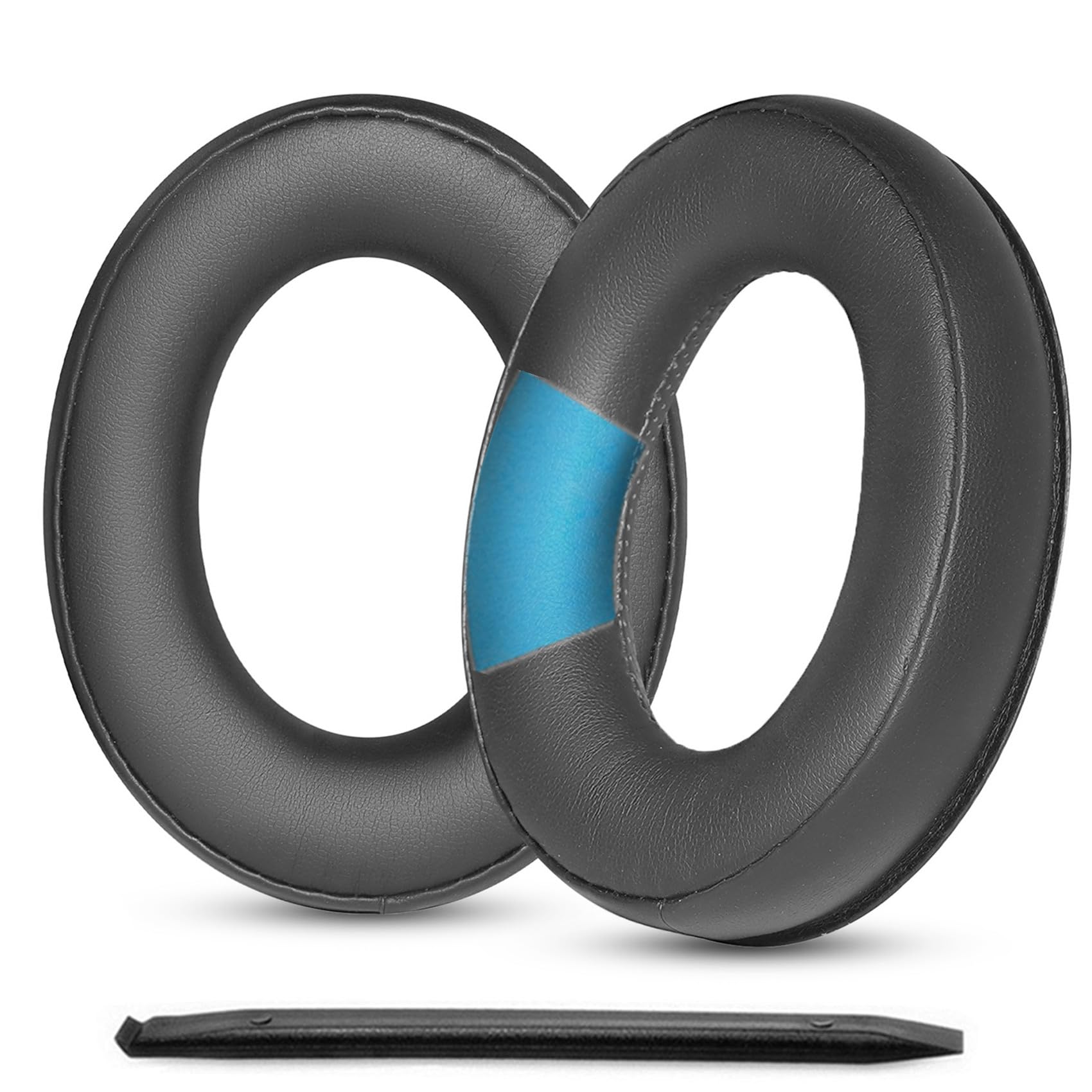 YunYiYi HD620S Replacement Earpads Ear Cushions Compatible with Sennheiser HD620S HD620 Headset Protein Leather Ear Pads Covers Repair Part (Black PL)