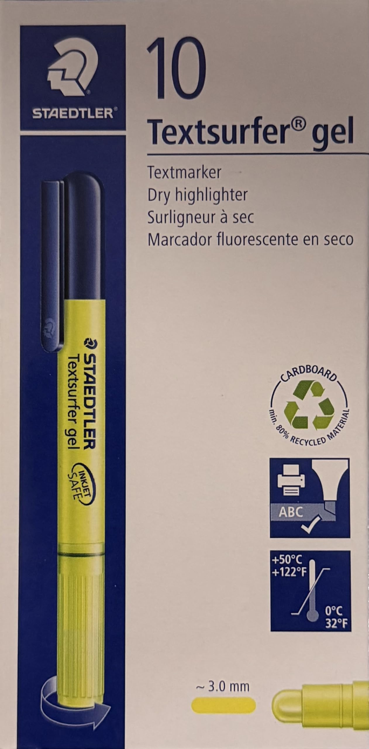 Staedtler Textsurfer Gel Highlighter - Yellow / Pack of 10