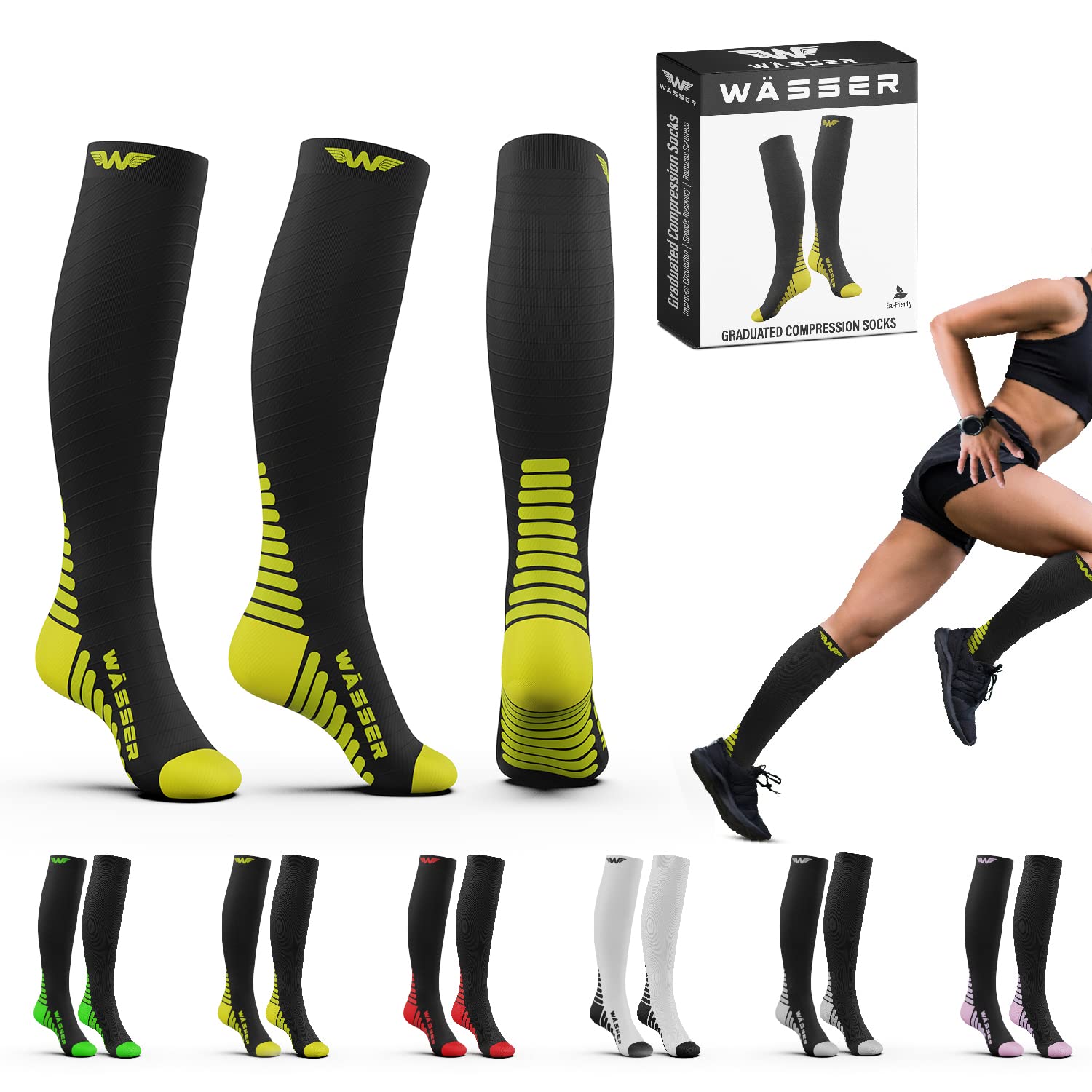 Compression Socks for Nurses by Wasser Gear
