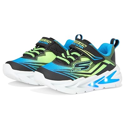 SKECHERS KIDS Flex glow Ultra 400139n (toddler) Boys Shoes Black/Blue/Lime