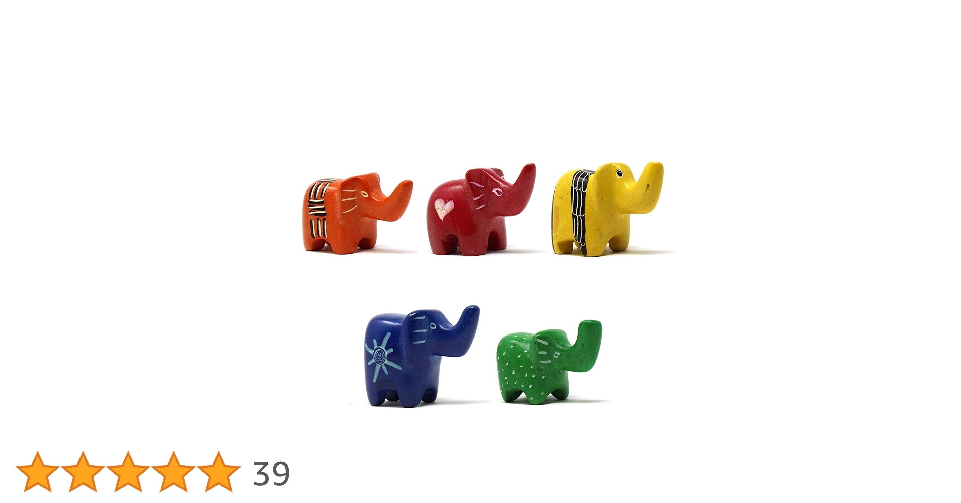 Amazon.co.jp: Global Crafts ソープストーン 小さな象の置物 ケニアで