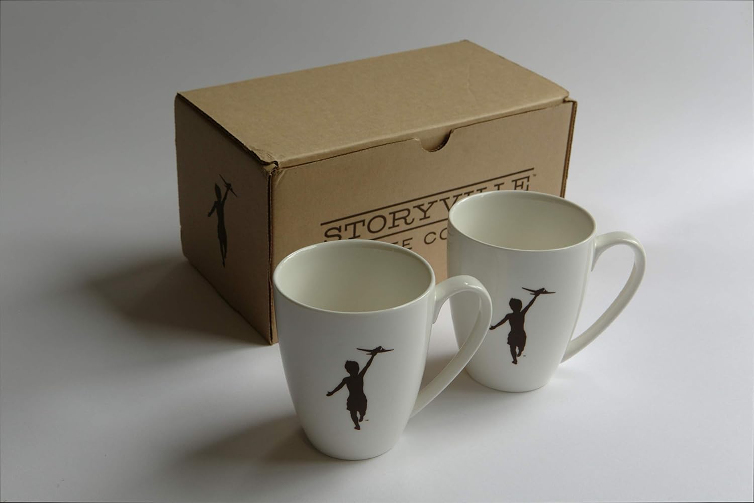 Storyville Coffee Porcelain Cream Coffee Mugs Set of 2 | 12 oz