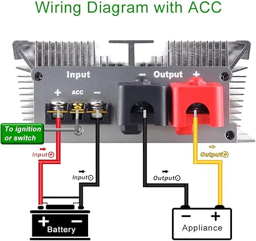 Miniatura 7 de Cllena - Regulador de voltaje convertidor reductor de 24V a 12V 200A 2400W, transformador buck de CC a prueba de agua fuente de alimentación