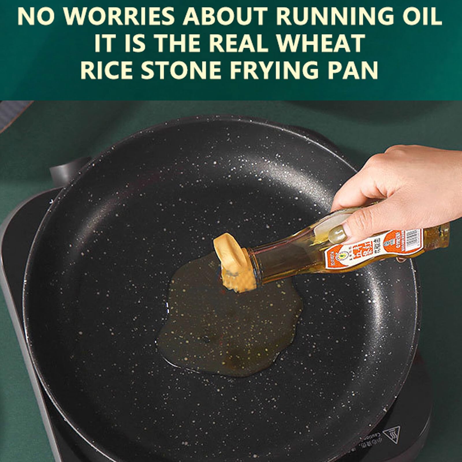 Ruspela Non Stick Mini Pan with Lid for One Egg Small Frying Pan 12cm Deep Frying Pan Skillet Maifan Stone Coating Cookware Omelette Kitchen Cooker Black - Image 3