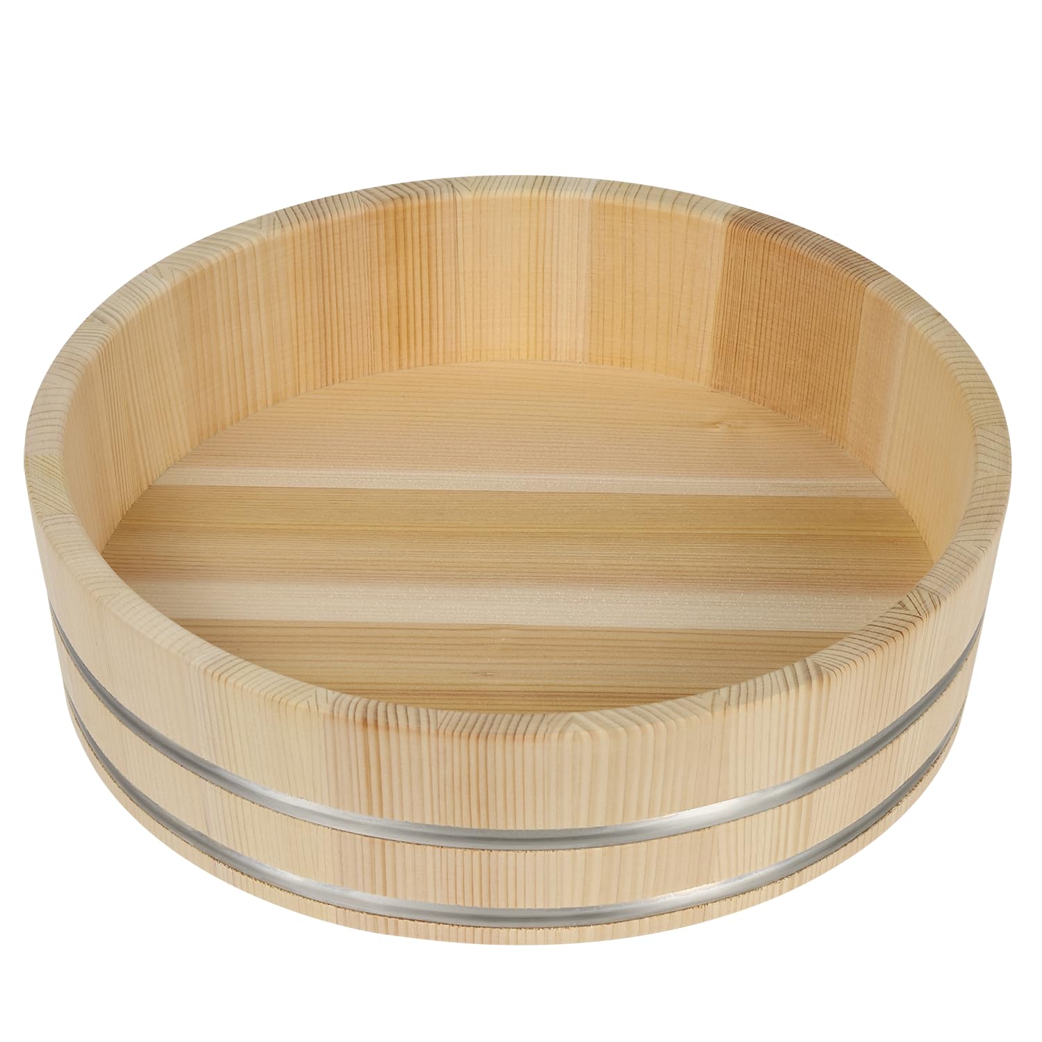 Kiso Hinoki Cypress Sushi Oke Hangiri Rice Tub 10.6in Made in Japan