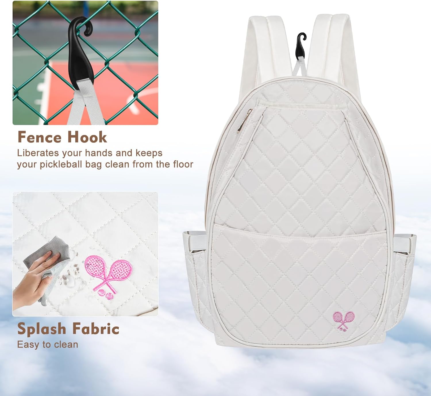 Tennis Bag for Women,Tennis Racket Bags for Women Men for Gym Bag,Waterproof Sling Tote Bag for Pickleball,Badminton Backpack,Cute Gym Bag for Women Duffle Bag,Training,Travel