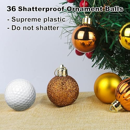 Vista 655 de 18 esferas medianas decorativas navideñas para árbol de Navidad, inastillables, para colgar, color púrpura, 2.5 pulgadas, paquete de 18