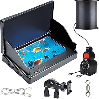 Fischfinder, Unterwasserkamera Angeln, Fish Finder Kamera IP68 Wasserdicht Unterwasser Kamera, 5000mAh Akku, 30m Kabel, 220° Weitwinkel Nachtsicht für Meeresangeln Fluss Angeln Eisfischen