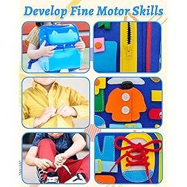 Exorany Busy Board Montessori Toys for Toddler Boys & Girls Birthday Gifts, Sensory Toys for Toddlers, Educational Travel Preschool Toddler Activities Learning Fine Motor Skills