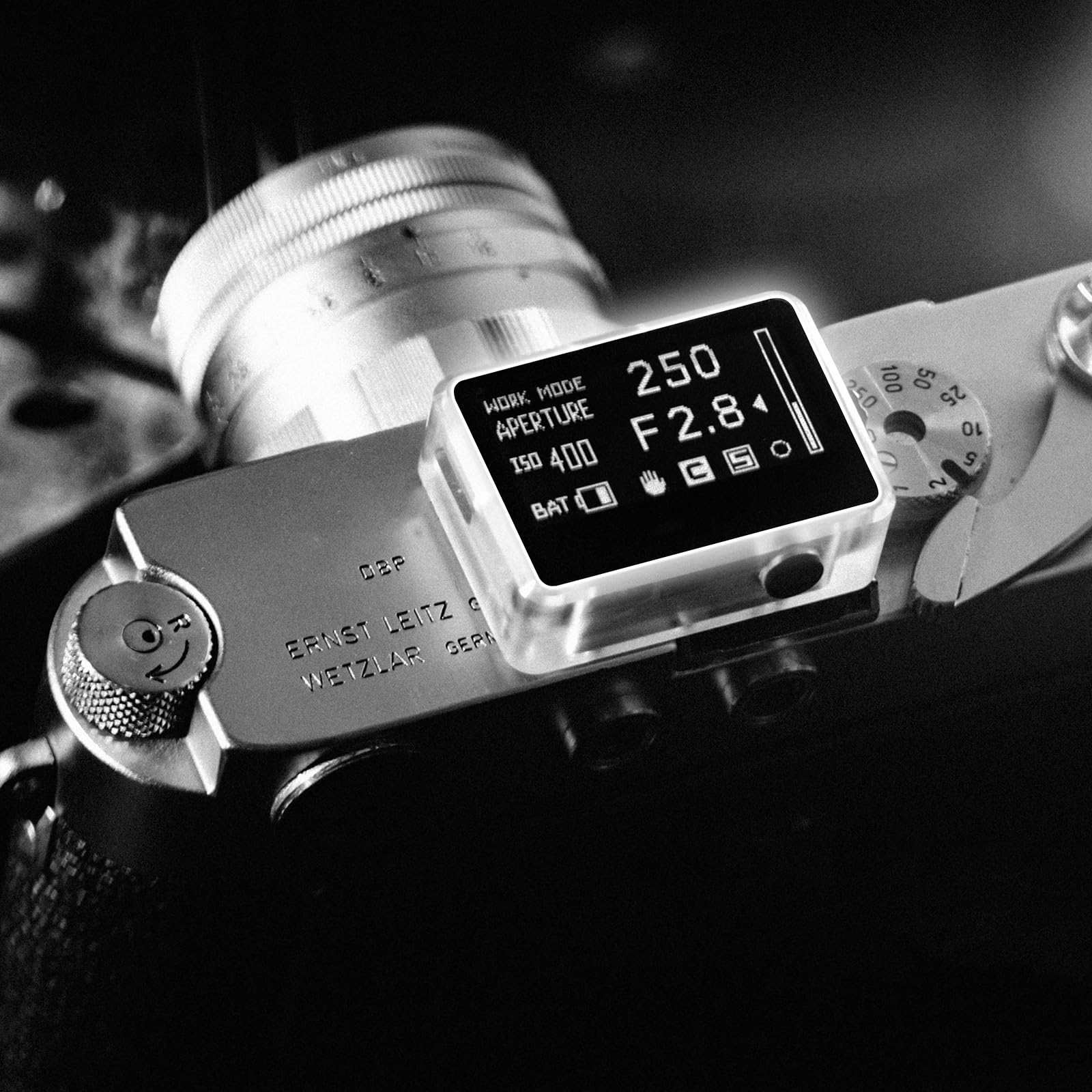 Miernik światła fotograficznego – cyfrowy miernik ekspozycji z dużym ekranem OLED, uchwyt na zimną stopkę, akumulator, idealny do kamer filmowych