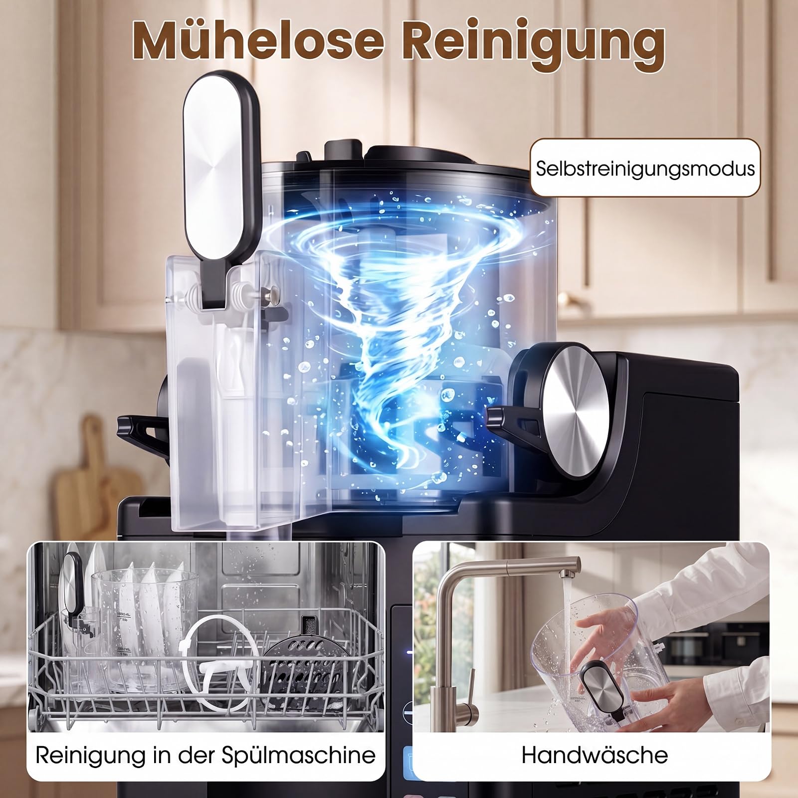 COSTWAY 1,5L Slush Maschine, kein Eis erforderlich | Slusheis Eismaschine mit LED Touch Steuerung, 4 Modi & Selbstreinigung, für Slush, Softeis, Frappés & Frozen Cocktails