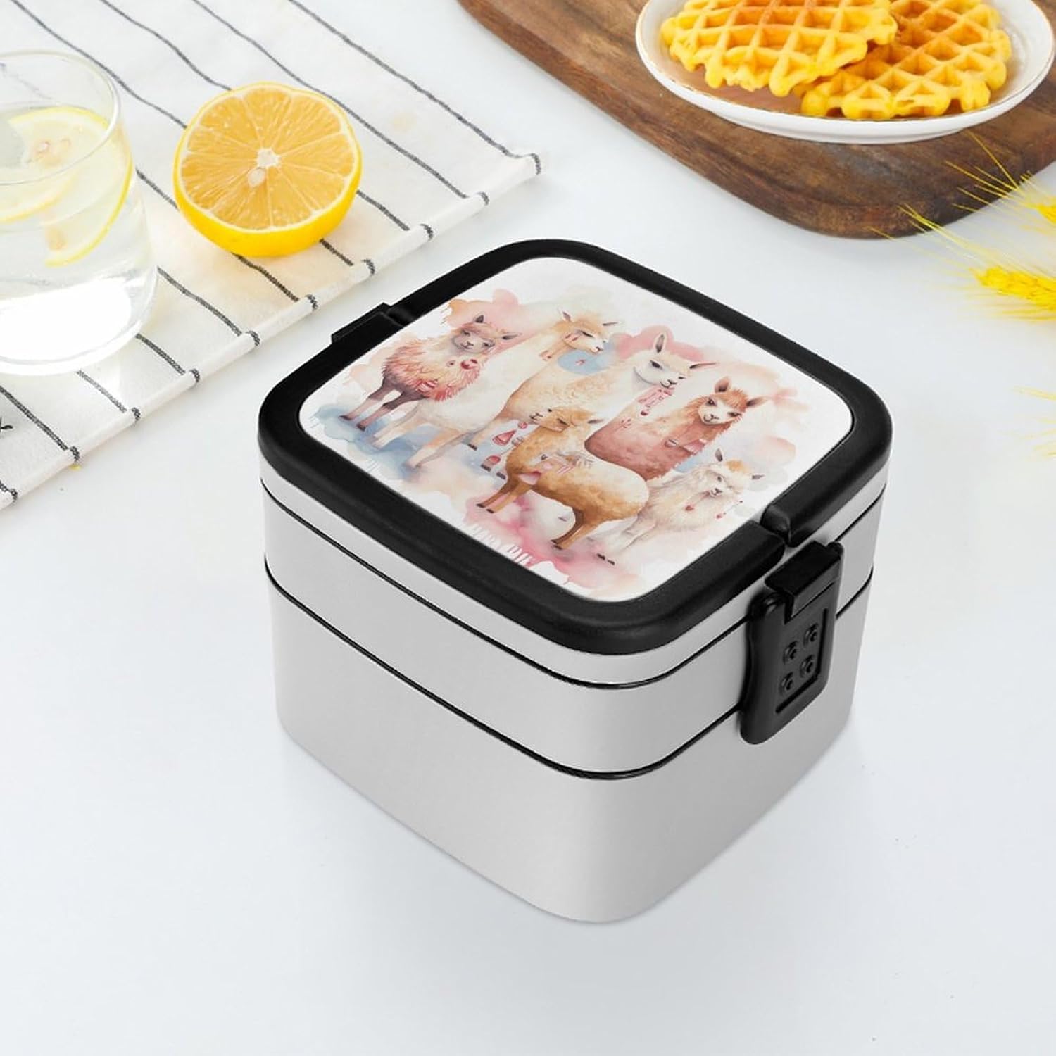 Alpaca2 Bento Box Stackable Lunch Box Salad Lunch Container Leak-Proof Bento Box for Adult Dining Out Work Picnic Travel