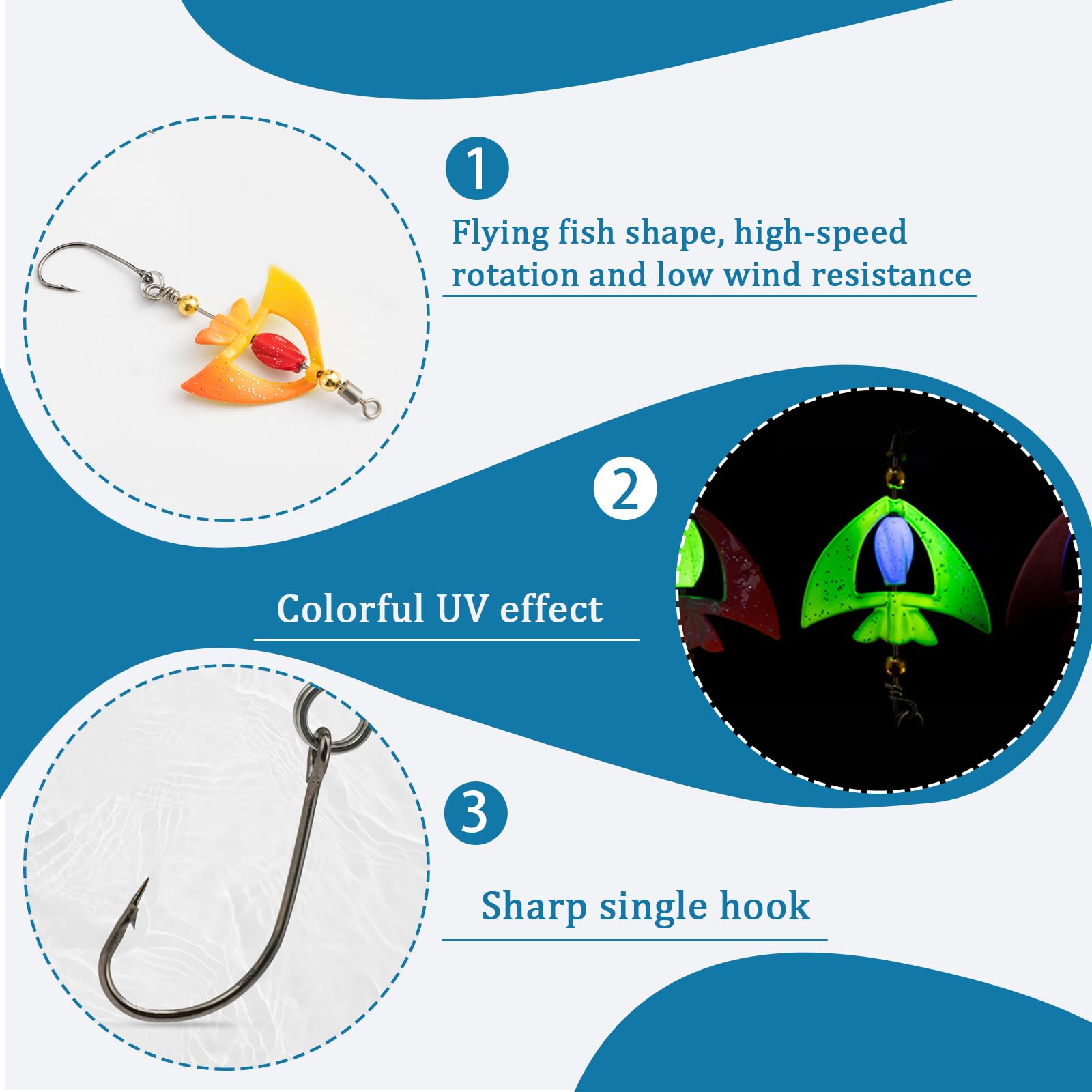 Libra Lures - Esca per trote, doppio spot, con luce UV, autoilluminante, 35 g, 5 cm, twister, trota, spot, set di esche di alta qualità