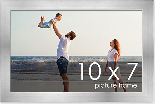 Miniatura 146 de Marco de 28 x 36 pulgadas de madera de peltre plateado con plexiglás acrílico UV, parte trasera de tablero de espuma y accesorios incluidos