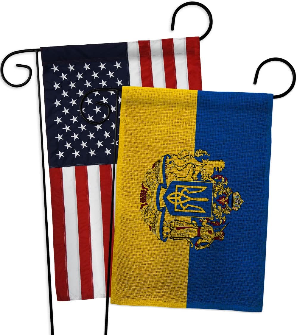 Stand For Ukrainian Garden Flags 2pcs Pack Support Cause BLM Anti Racism Justice Revolution Movement Equality Social Small Decorative Gift Yard House Banner Made In USA 13 X 18.5