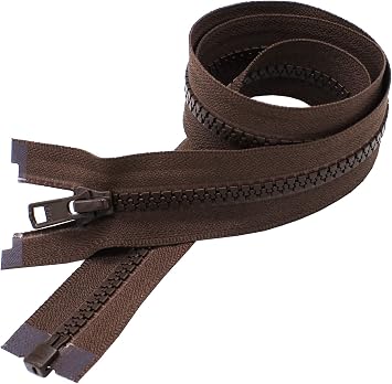 19" Vislon Zipper  YKK #5 Molded Plastic  Separating - 868 Sabel Brown 1 Zipper/Pack