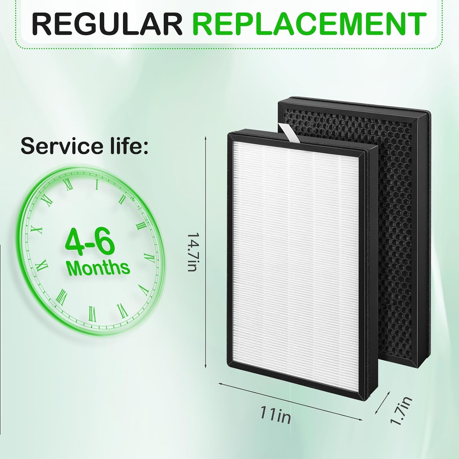 2 Pack P400 Replacement Filter Compatible with Boneco Air Purifier - Models: A401,A402,A403,Activated Carbon Filter Upgrade - Image 5