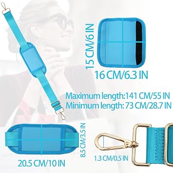 Strap Wrap for Bogg Bag Accessories, Mom Charms Adjustable Shoulder Strap with Detachable Pad Neoprene Luggage Handle Wrap for Suitcase Beach Tote Bag