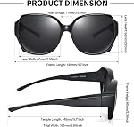URUMQI Lunettes de soleil polarisés pour hommes, lunettes de soleil à la mode avec UV400 Protection