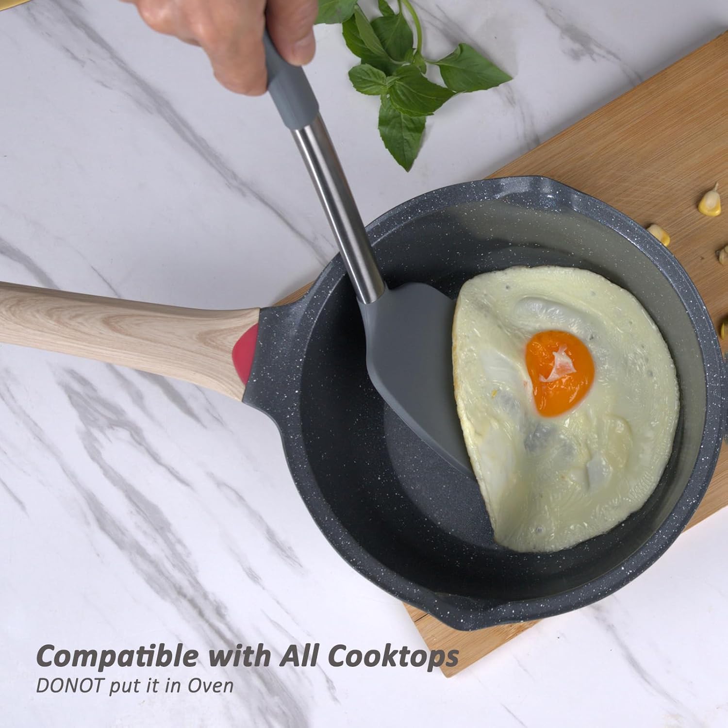 Ceramic Nonstick 4 QT Saucepan with Lid, Cast Aluminum Stockpot with Stay-cool Handle,Compatible with All Cooktops,Dishwasher Safe