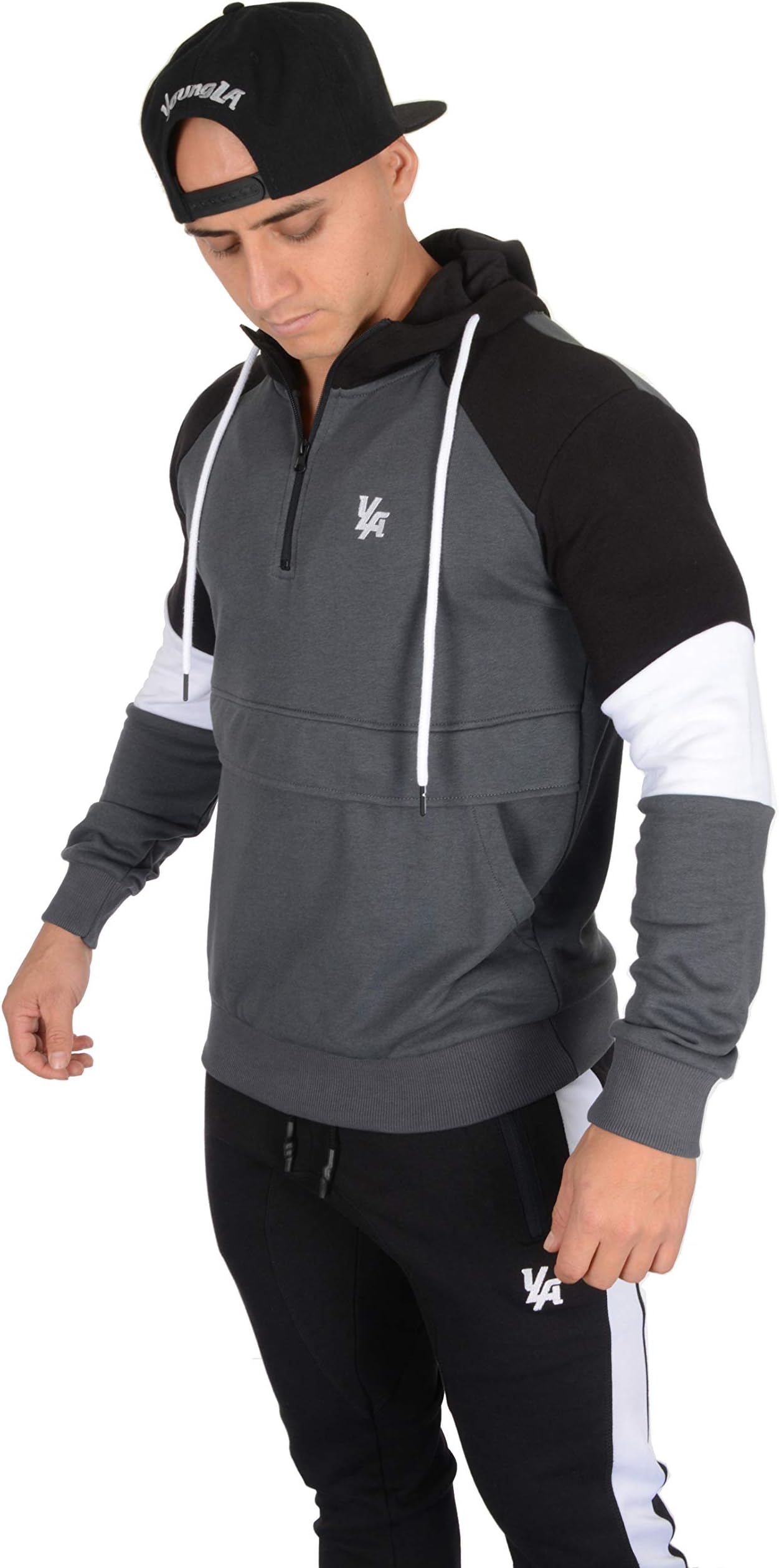 YoungLA Quarter Zip Hoodie Men Pullover 519