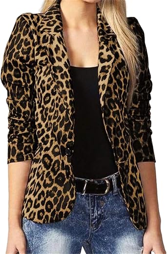 Womens Blazers Dressy Casual Bussiness Long Sleeve Open Front Blazer Jacket Work Office Print Cardigan Suite Jackets